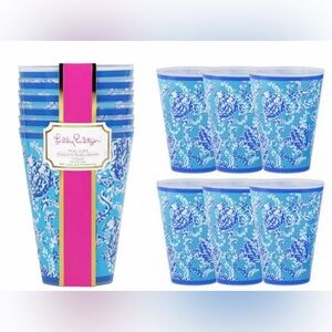 Lilly Pulitzer Turtley Awesome Pool Cups Set, Cups - Set of 6
